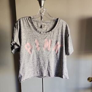 "PINK" VS Crop Top/Tee Shirt 🩶